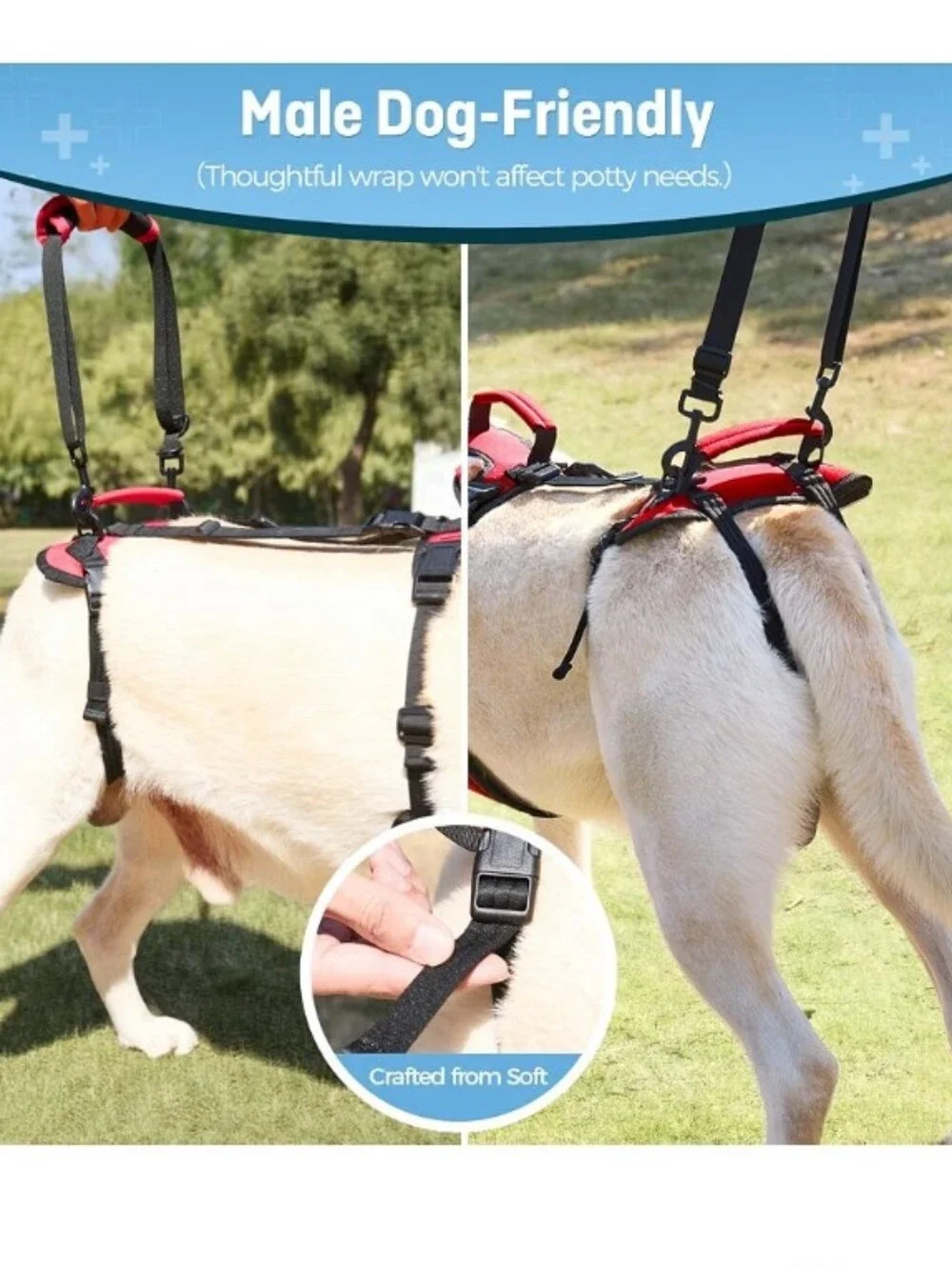 Dog Lift Harness for Extra Large Dogs, Heavy Dog Lifting Support Harness Size:XL